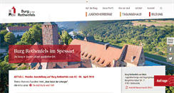 Desktop Screenshot of burg-rothenfels.de